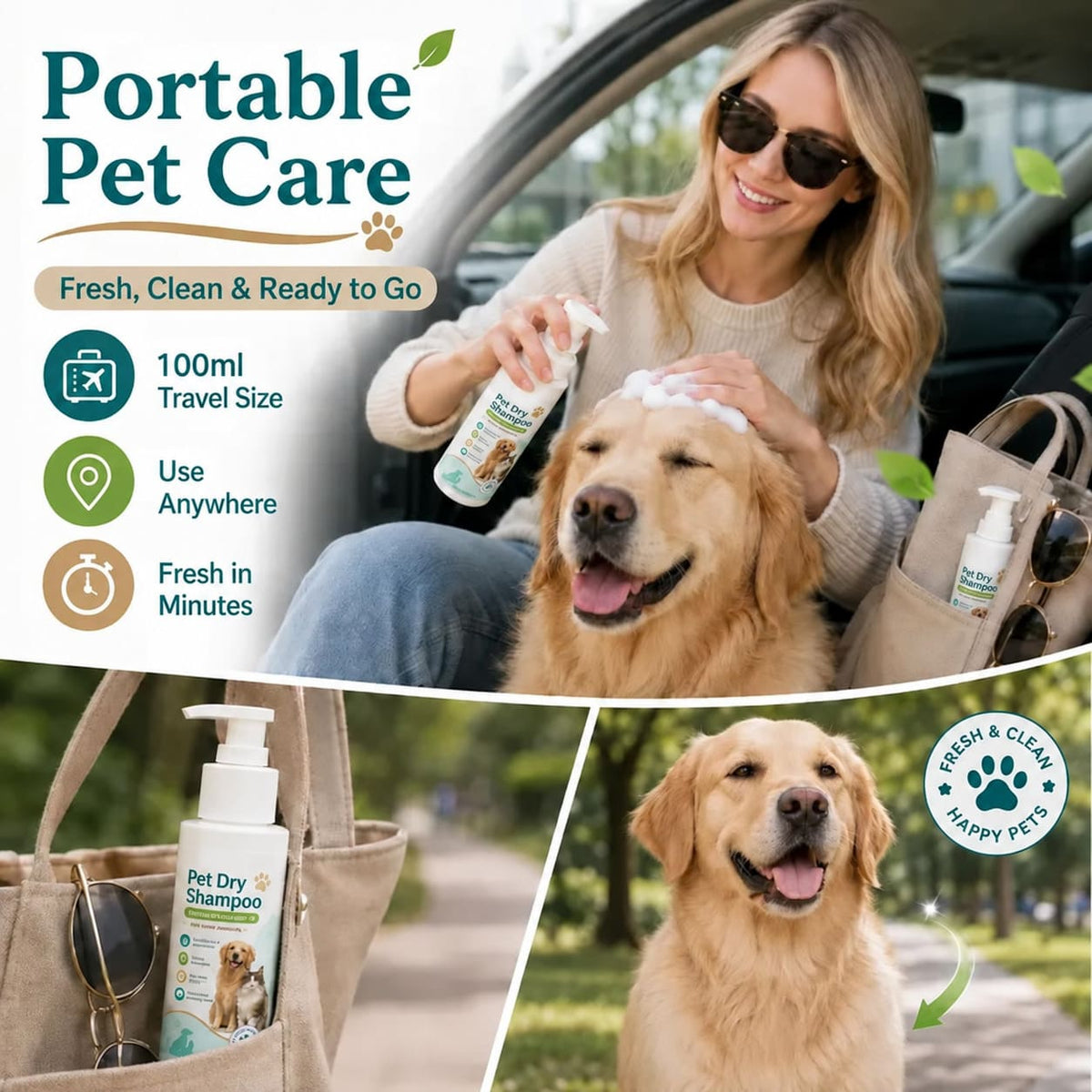 Rinse-Free Pet Shampoo Mousse